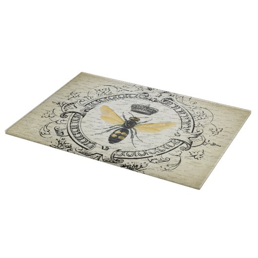 Moderne Vintage französische Königinbiene Schneidebrett (Ecke)