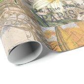 moderne Vintage französische Libelle Geschenkpapier (Rolleneckpunkt)