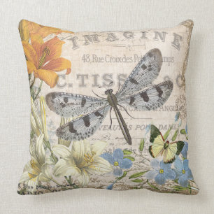 moderne Vintage französische Libelle Kissen