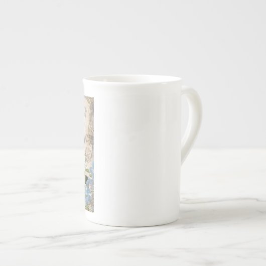 moderne Vintage französische Libelle Porzellantasse (Vorderseite Rechts)