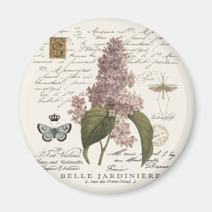 moderne Vintage französische Lilacs Magnet