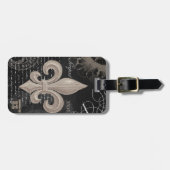 moderne Vintage französische Lilie Gepäckanhänger (Vorderseite horizontal)