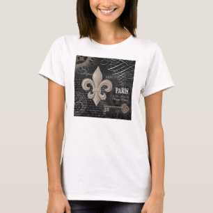 moderne Vintage französische Lilie T-Shirt