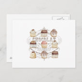 moderne Vintage französische Pralinen Postkarte (Vorne/Hinten)