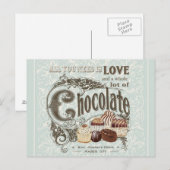 moderne Vintage französische Pralinen Postkarte (Vorne/Hinten)