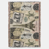 Moderne Vintage französische Reisetasche Decke (Vorderseite Vertikal)