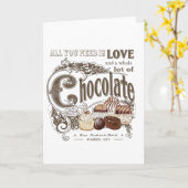 moderne Vintage französische Schokoladen Karte (Gelbe Blume)