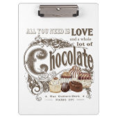 moderne Vintage französische Schokoladen Klemmbrett (Vorderseite)