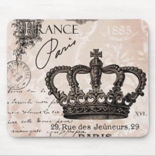 moderne vintage französische shabby chic krone mousepad