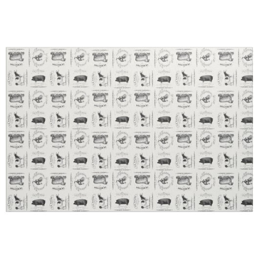 moderne Vintage französische Vieh Stoff (Yard (91,4 cm))
