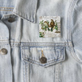 Moderne Vintage französische Vögel und Vogelkäfige Button (Beispiel)