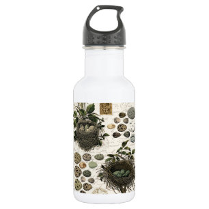 Moderne Vintage-französische Vogelnester und Eier Trinkflasche