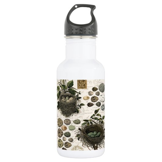 Moderne Vintage französische Vogelnistern und Eier Trinkflasche (Vorderseite)