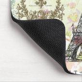 moderne vintage-französischer Eiffelturm Mousepad (Ecke)