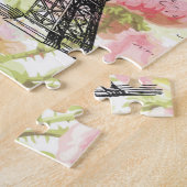 moderne vintage-französischer Eiffelturm Puzzle (Seite)