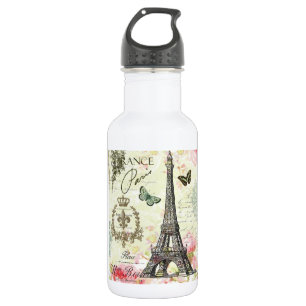 moderne vintage-französischer Eiffelturm Trinkflasche