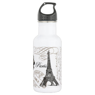 moderne vintage-französischer Eiffelturm Trinkflasche