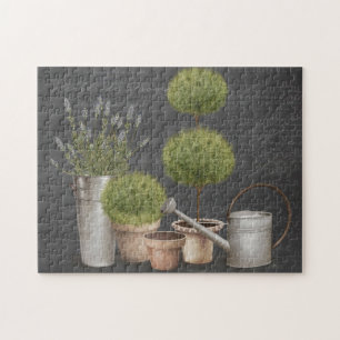 Moderne vintage-französischer Kräutergarten-Puzzle Puzzle