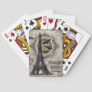 moderne vintage-französisches Halloween Eiffelturm Spielkarten