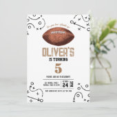 Moderne Vintage Fußballsporttaktik Geburtstag Einladung (Stehend Vorderseite)