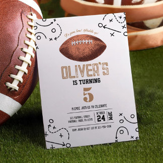 Moderne Vintage Fußballsporttaktik Geburtstag Einladung