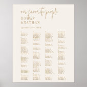 Moderne, Vintage Gold druckbare Sitzkarte Poster (Vorne)