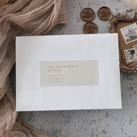 Moderne, Vintage Gold-Gästeschriften Aufkleber