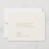 Moderne Vintage Goldflachhochzeit Dankeskarte (Rückseite)