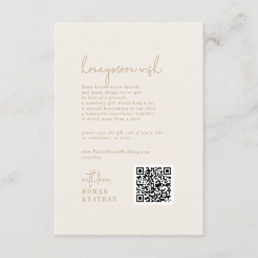 Moderne Vintage Goldhochzeit Begleitkarte (Vorderseite)