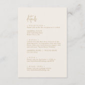 Moderne Vintage Goldhochzeiten Begleitkarte (Vorderseite)