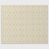 Moderne Vintage Goldschneeflocke Geschenkpapier (Flach)