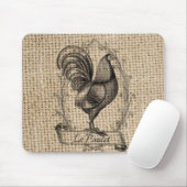 Moderne Vintage Hähnchenbauernhähnchen - französis Mousepad (Mit Mouse)