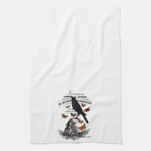 moderne Vintage Halloween Crop and Skull Geschirrtuch
