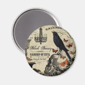 moderne Vintage Halloween Crop and Skull Magnet (Vorderseite/Rückseite)