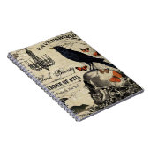moderne Vintage Halloween Crop and Skull Notizblock (Rechte Seite)