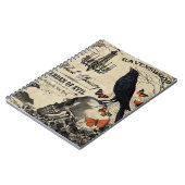 moderne Vintage Halloween Crop and Skull Notizblock (Linke Seite)