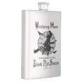 Moderne Vintage Halloween-Hexe Flachmann (Rechts)