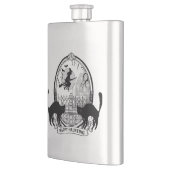moderne Vintage Halloween-Hexe Flachmann (Links)