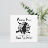 Moderne Vintage Halloween-Hexe Karte (Stehend Vorderseite)