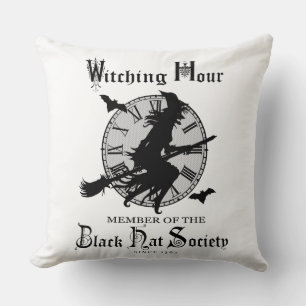 Moderne Vintage Halloween-Hexe Kissen
