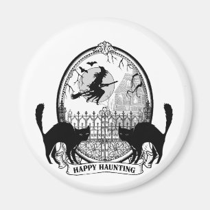 moderne vintage Halloween Hexe Magnet