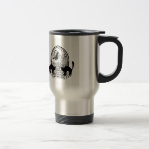 moderne Vintage Halloween-Hexe Reisebecher