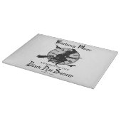 Moderne Vintage Halloween-Hexe Schneidebrett (Ecke)