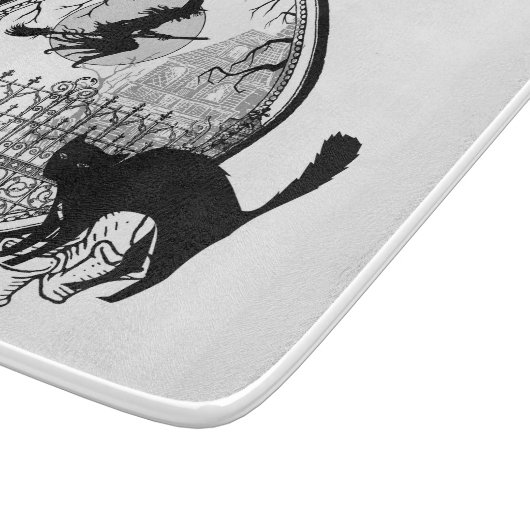 moderne Vintage Halloween-Hexe Schneidebrett (Ecke)