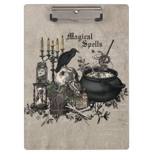 Moderne vintage Halloween HEXENGEBRÄU Klemmbrett