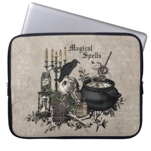 Moderne vintage Halloween HEXENGEBRÄU Laptopschutzhülle