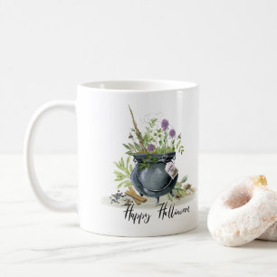Moderne Vintage-Halloween-Kessel-Rezept 1 Kaffeetasse
