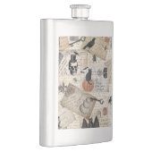 Moderne Vintage Halloween-Postkarten Flachmann (Rechts)