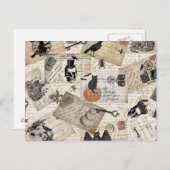 Moderne Vintage Halloween-Postkarten Postkarte (Vorne/Hinten)