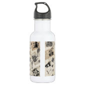 Moderne Vintage Halloween-Postkarten Trinkflasche (Rückseite)